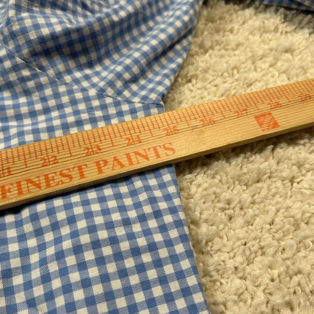 Ralph Lauren Button Down Shirt XXL Blue Gingham Slim Fit Stretch Oxford - Picture 4 of 8